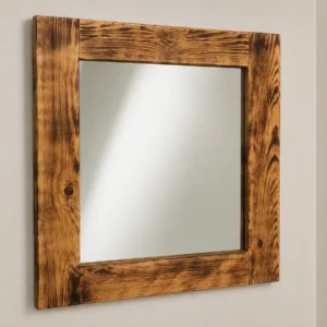 Rustic Wooden Wall Mirror