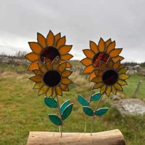 Stained Glass Sunflower Display