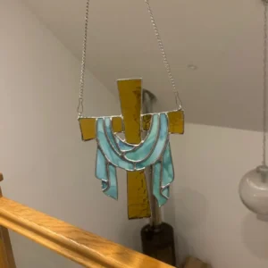 Stained Glass Cross Suncatcher